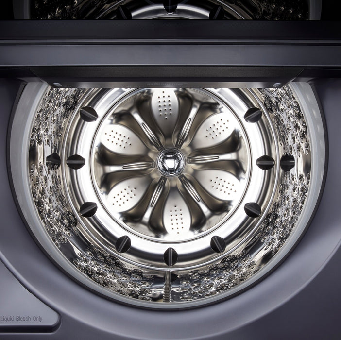 Laveuse intelligente haute efficacité LG à chargement par le haut de 6,3 pi³ - acier noir - WT8600CB