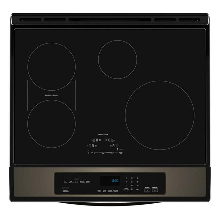 Cuisinière à induction Whirlpool de 6,4 pi3 avec friture à air sans préchauffage - acier inoxydable noir - WSIS5030RV