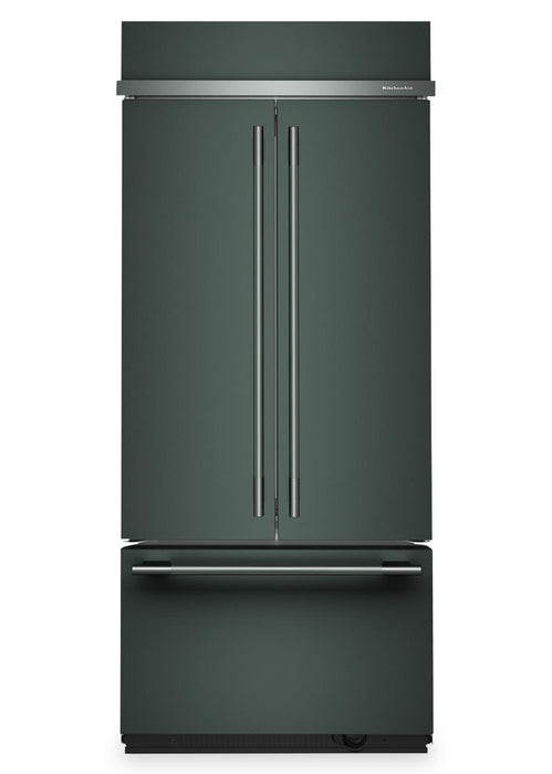 Réfrigérateur KitchenAid de 20,8 pi3 et de 36 po à portes françaises à congélateur inférieur - genièvre - KBFN536SJP
