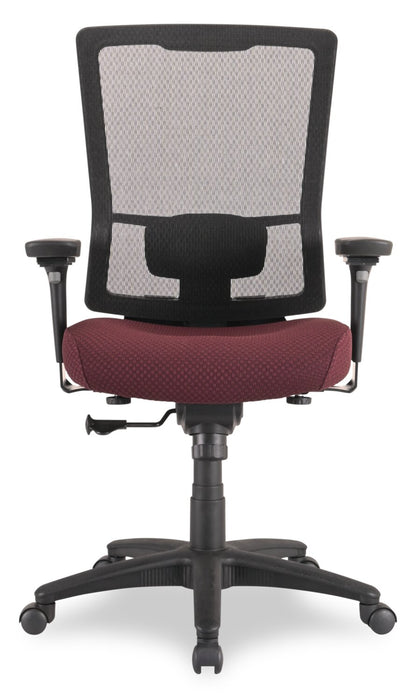 Chaise de bureau Remy de Tempur-Pedic de 26,8 po - bourgogne avec dossier à mailles