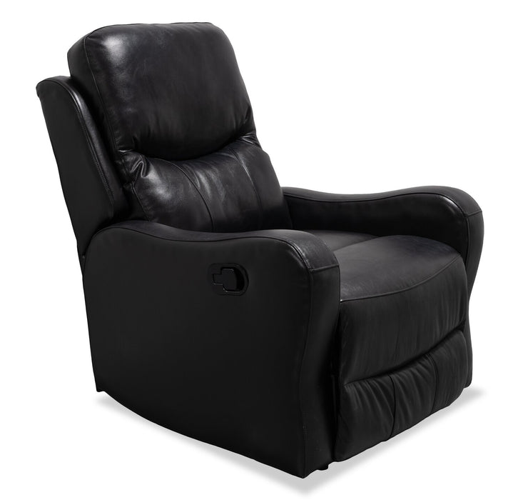 Fauteuil coulissant et inclinable Ellis 32 po de en similicuir - noir