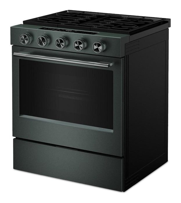 Cuisinière à gaz encastrée KitchenAid de 5,0 pi³ et de 30 po avec modes à convection - genièvre - KSGS530SJP