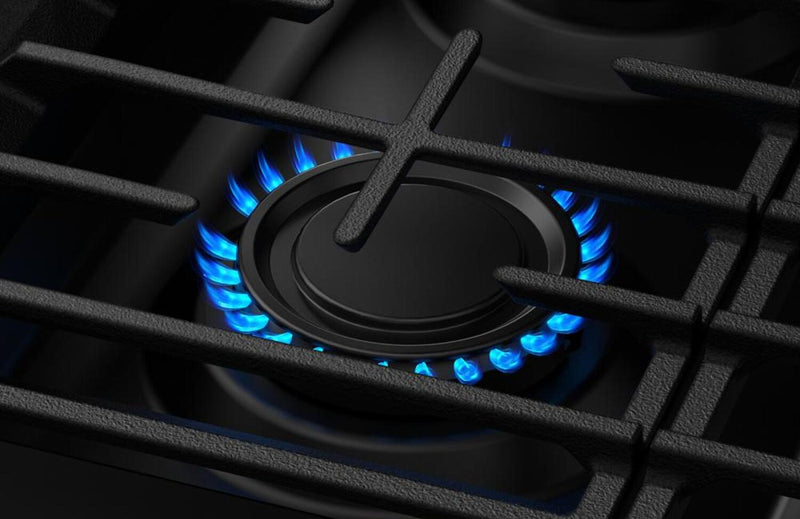Cuisinière à gaz Whirlpool de 5 pi³ avec friture à air et autonettoyage - noire - WFGS5030RB 