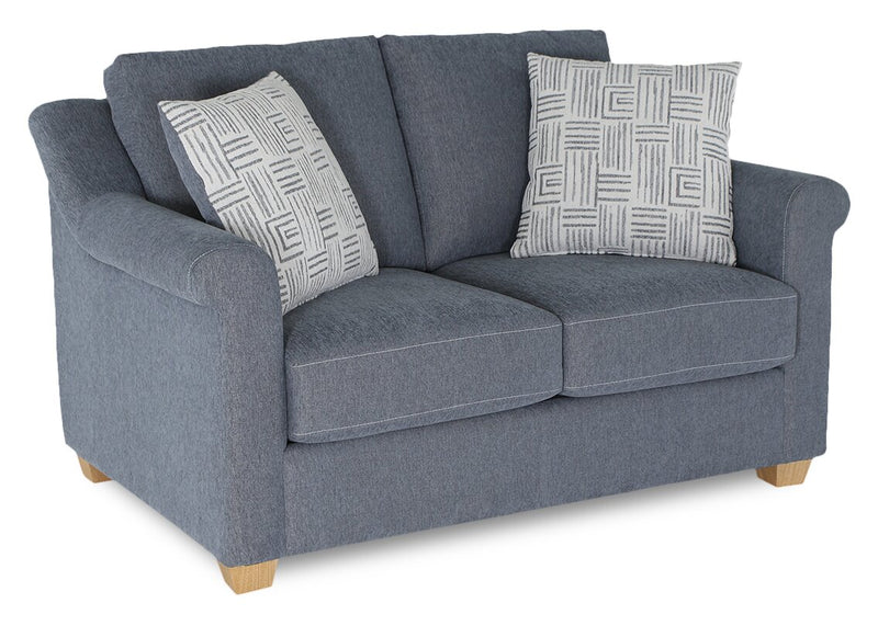 Causeuse contemporaine Finesse de 59 po en tissu de chenille - mousse de silex