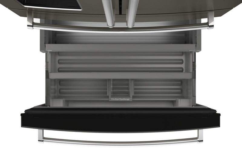 Réfrigérateur KitchenAid de 26,2 pi³ et de 36 po à portes françaises - acier inoxydable noir - KRMF536RBS