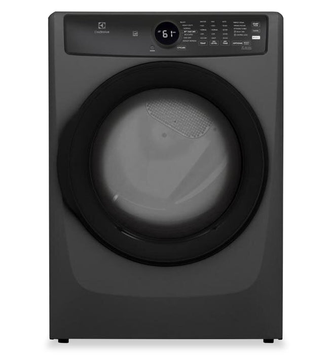 Laveuse à la vapeur à chargement frontal de 5,2 pi³ et sécheuse électrique de 8 pi³ d’Electrolux - titane 