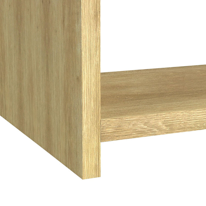 Table de bout moderne Scott Living Lenore de 24 po avec rangement, tablette et ports USB - naturelle