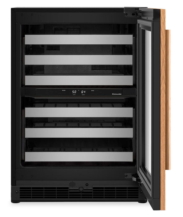 Refroidisseur à vin sous le comptoir KitchenAid de 24 po avec extension complète – panneau personnalisable - KUWR324SPA
