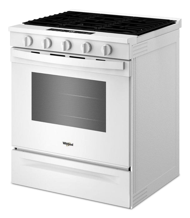 Cuisinière à gaz Whirlpool de 5 pi³ et de 30 po avec cuisson à air - blanche - WSGS5030SW