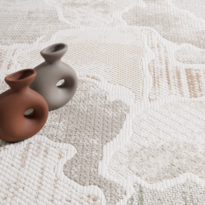 Carpette Cove multicolore à motif de vagues - 7 pi 11 po x 10 pi 10 po