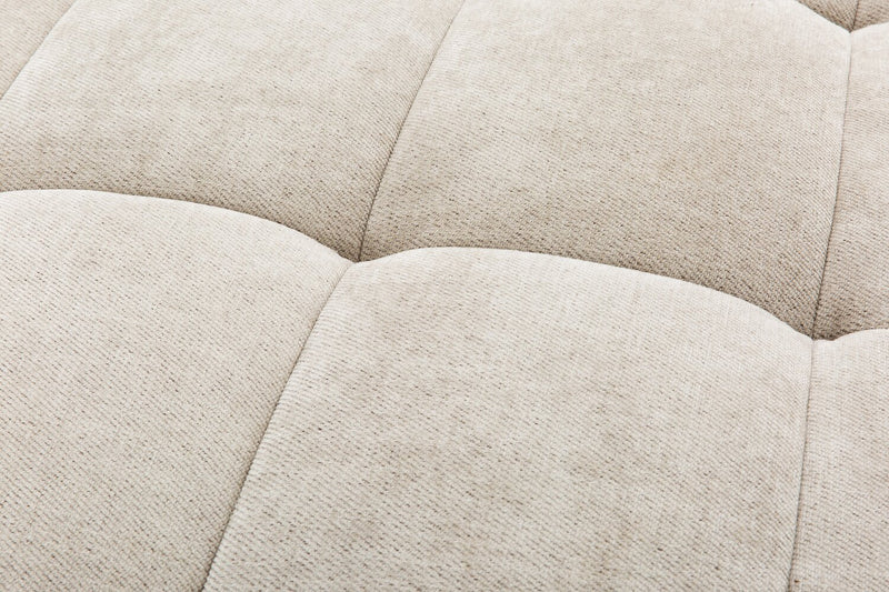 Fauteuil en coin modulaire Oaklyn Kort & Co. de 38,5 po en tissu avec coussin de siège capitonné - beige