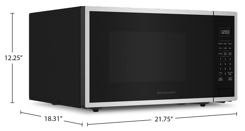 Four à micro-ondes de comptoir KitchenAid de 1,6 pi3 - acier inoxydable PrintShieldMC - YKMCS122SPS