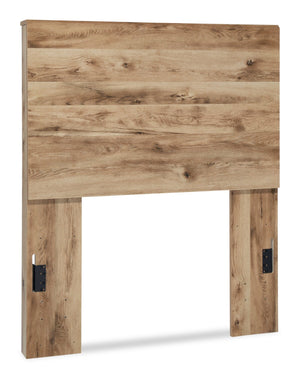 Tête de lit à panneau Derekson pour enfants, naturelle - format lit simple