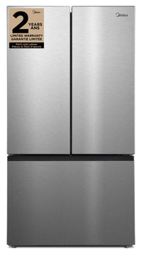  Réfrigérateur Midea de 26,5 pi3 et de 36 po à portes françaises avec pichet à remplissage automatique et machine à glaçons double - MRF27I6BST
