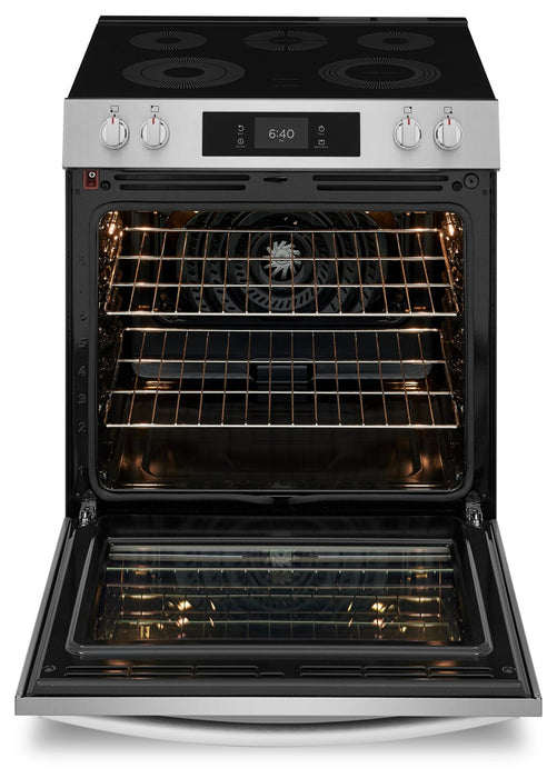 Cuisinière électrique Frigidaire Gallery de 6,2 pi³ avec pizza cuite sur pierre - acier inoxydable Smudge-ProofMD - GCFE307CBF 