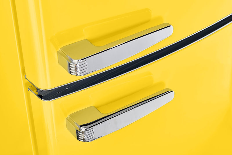 Réfrigérateur Classic Rétro par Unique de 24 po et de 12 pi3 à congélateur inférieur - jaune canari - UGP-340L Y AC