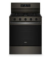 Cuisinière à gaz Whirlpool de 5 pi³ avec friture à air et autonettoyage - acier inoxydable noir - WFGS5030RV