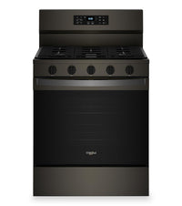  Cuisinière à gaz Whirlpool de 5 pi³ avec friture à air et autonettoyage - acier inoxydable noir - WFGS5030RV 