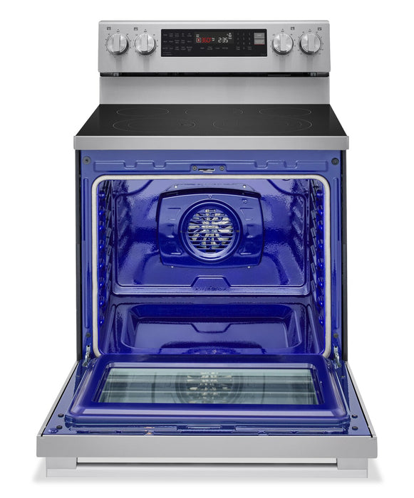 Cuisinière intelligente électrique LG de 6,3 pi³ avec friture à air - acier inoxydable résistant aux traces de doigts - LREN6325XE