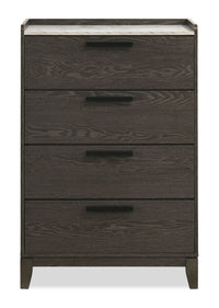 Commode verticale de chambre à coucher Sable de 31 po (L) x 47 po (H) à 4 tiroirs - brun clair