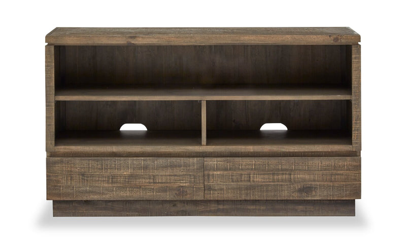 Table de salon rustique Elm de 52 po en pin - brune