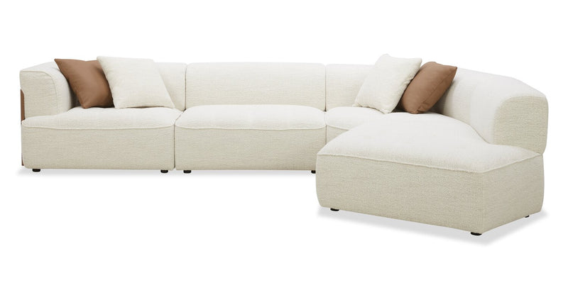 Sofa sectionnel de droite Tribeca 4 pièces - perle