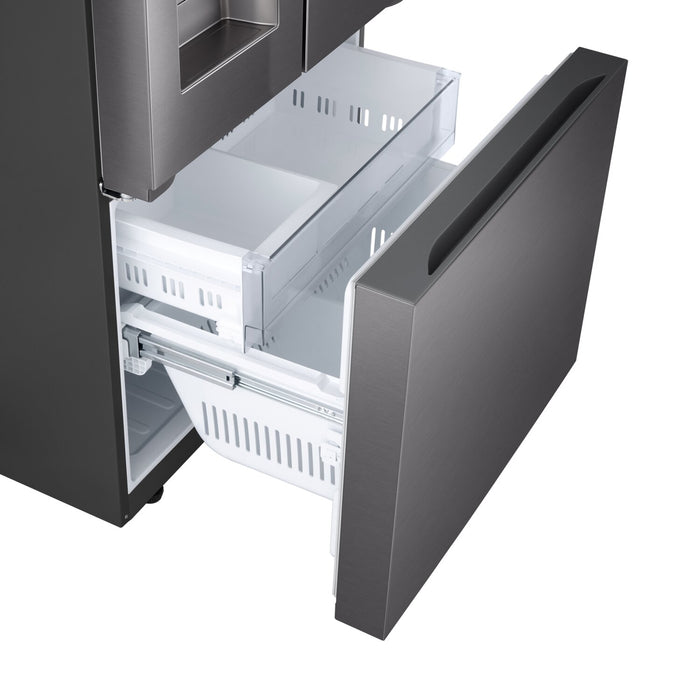 Réfrigérateur LG de 33 po et de 25 pi³ à portes françaises avec machine à glaçons double - acier inoxydable noir - LF25S6330D
