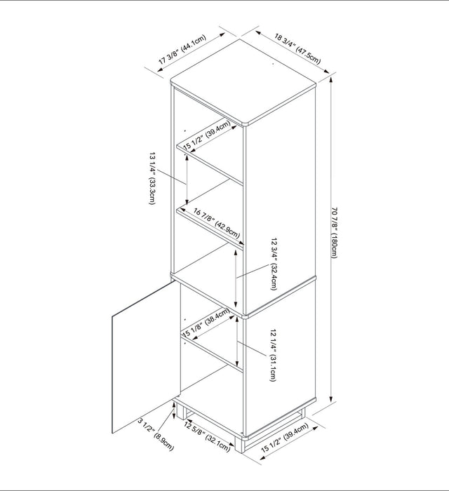 Meuble audio-vidéo moderne Ignatius 3 pièces avec foyer électrique et rangement pour téléviseurs jusqu’à 70 po - blanc