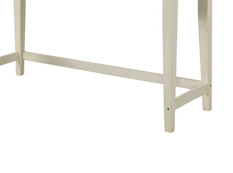 Console contemporaine Nyles de 60 po avec 3 tabourets de hauteur comptoir et ports USB - babeurre