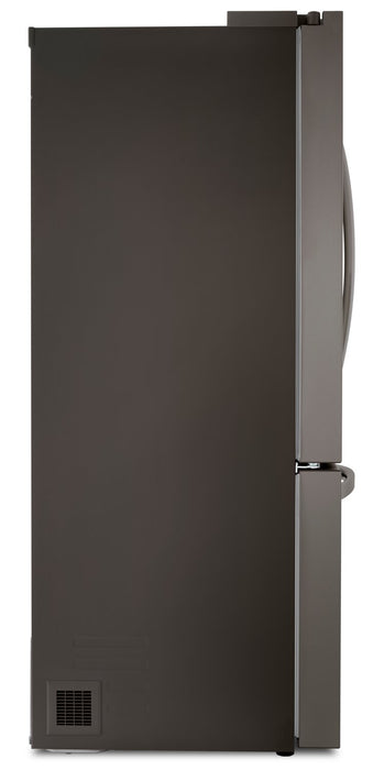Réfrigérateur LG de 36 po et de 27 pi3 de profondeur comptoir à portes françaises - acier inoxydable noir PrintProofMC - LRFLC2706D
