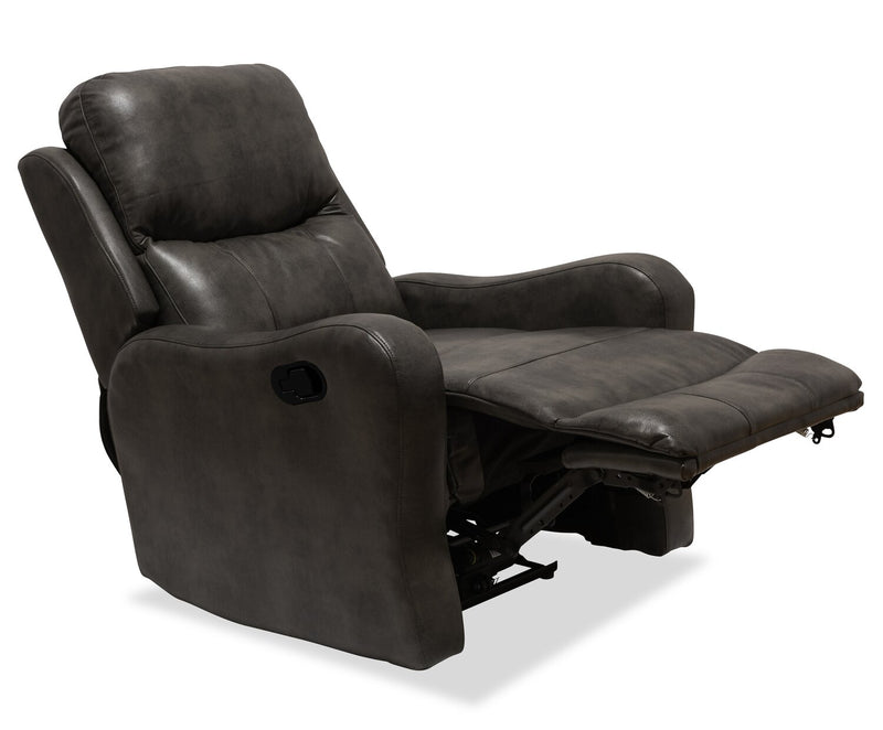 Fauteuil coulissant et inclinable Ellis 32 po de en similicuir - gris 