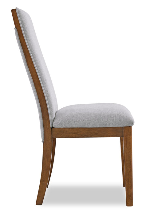 Chaise de salle à manger Ember en tissu de polyester - beige et brune
