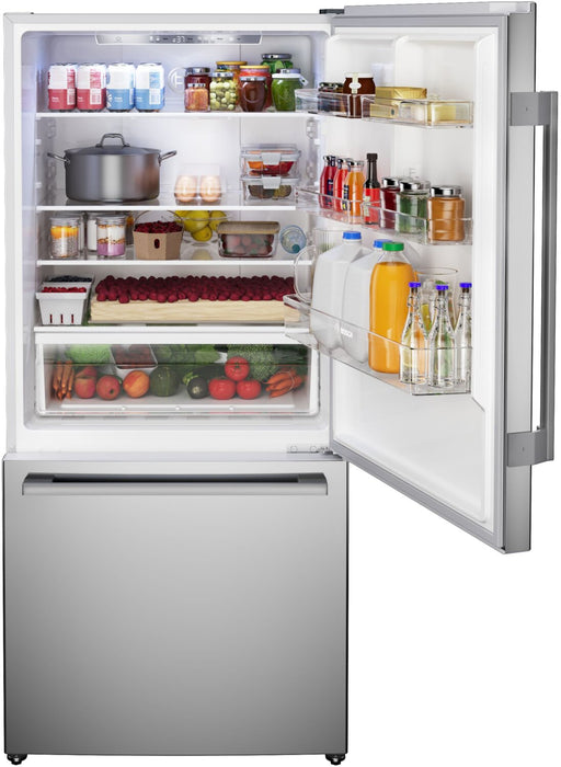 Réfrigérateur à 2 portes Bosch de série 100 de 17,2 pi3 et de 33 po de profondeur comptoir - acier inoxydable - B33CM10SNS