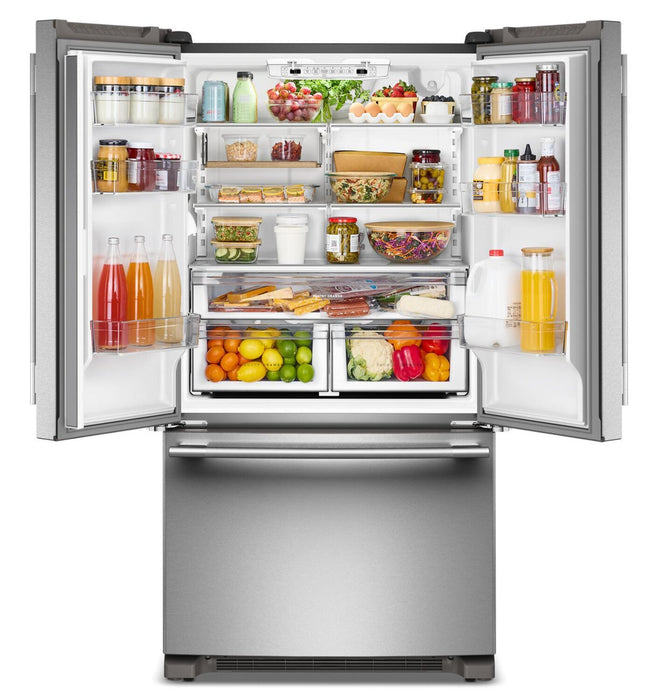 Réfrigérateur KitchenAid de 36 po et de 20 pi3 de profondeur comptoir à portes françaises - acier inoxydable PrintShieldMC - KRFC136SPS