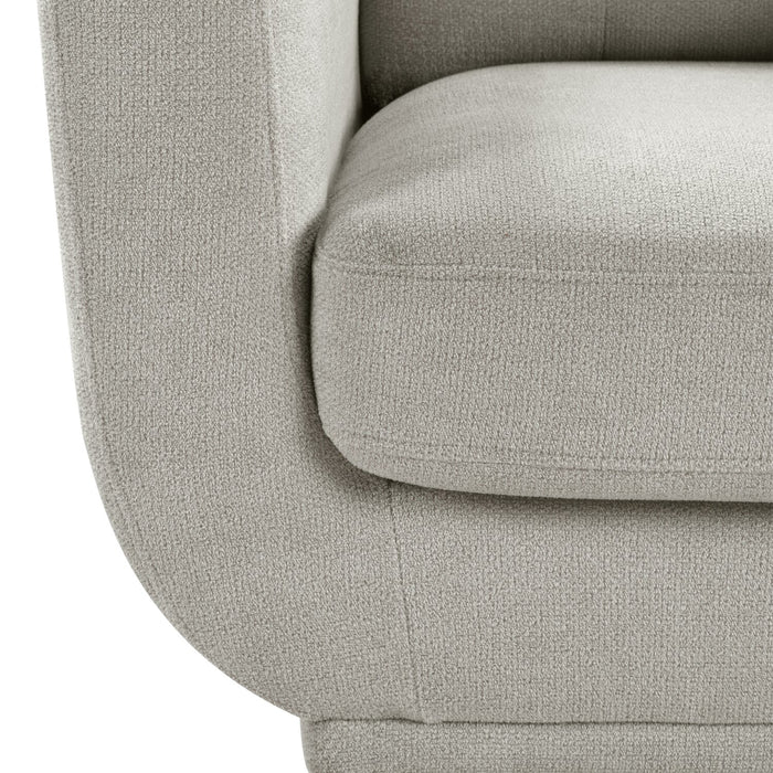 Fauteuil Cosmo de 34 po en tissu avec coussin de dossier capitonné - gris