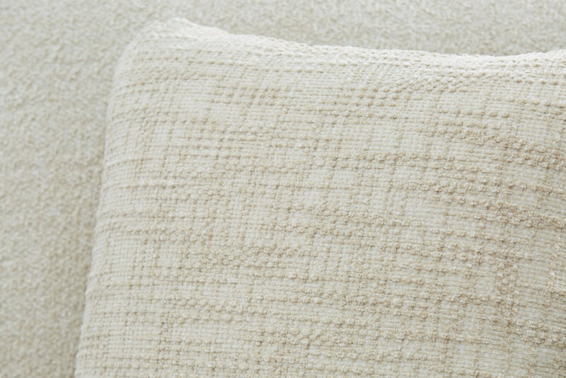 Fauteuil en coin Halifax pour la terrasse à l’extérieur - osier en résine, tissu Nuvella, résistant aux rayons UV et aux intempéries - brun et beige