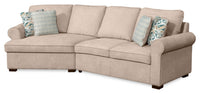  Sofa sectionnel enveloppant de gauche Haven de Scott Living 2 pièces en tissu de chenille - taupe