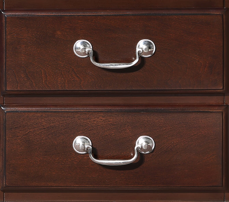 Table de nuit Marco de 21 po (l) x 24 po (H) à 2 tiroirs - brun cerisier