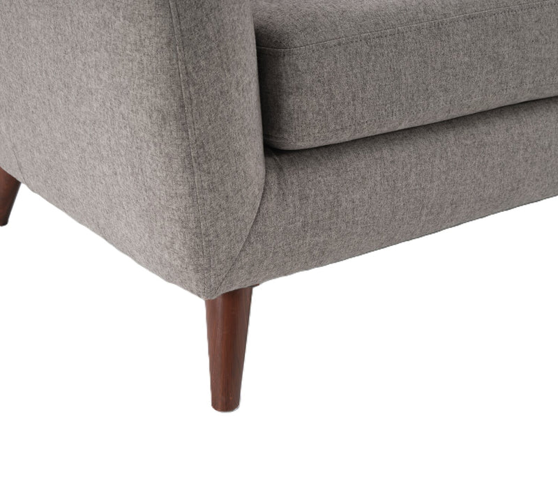 Causeuse Ivy de 59,5 po en tissu coussins de dossier amovibles - grise