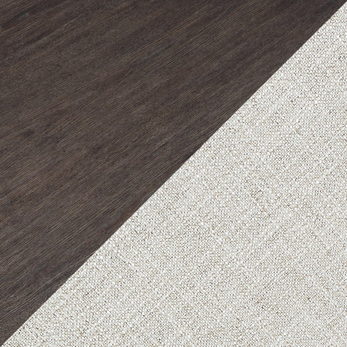 Ensemble de salle à manger Zelda 5 pièces avec table de 78 po à 96 po (L) et 4 chaises - blanc et brun espresso