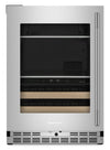 Refroidisseur à boissons KitchenAid de 24 po avec grilles à devant en bois - acier inoxydable PrintShieldMC - KUBL524SPS