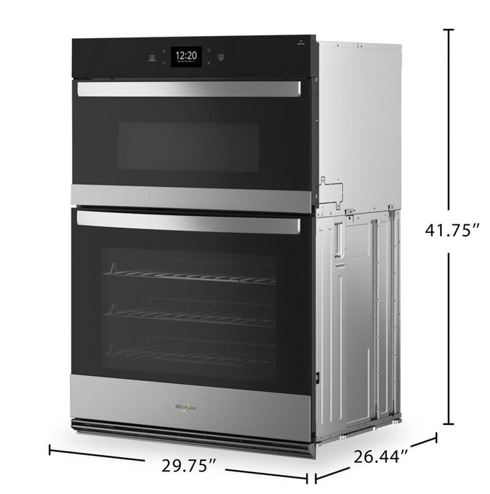 Four mural combiné intelligent Whirlpool de 6,4 pi³ avec friture à air chaud AirFry - WOEC7030PZ