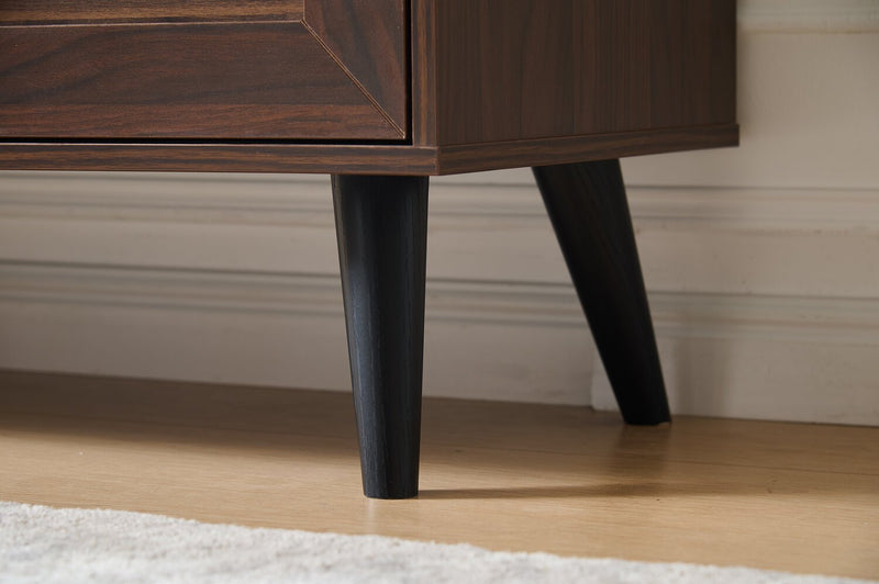 Meuble pour téléviseur moderne Archer de 55 po avec rangement pour téléviseurs de jusqu’à 58 po - noyer foncé