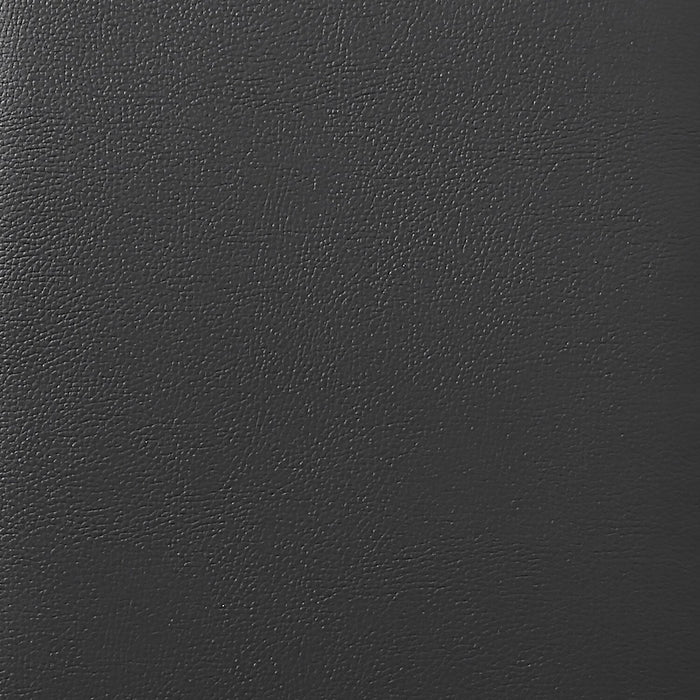 Lit plateforme rembourré Paseo en tissu de cuir végétalien noire - format lit double