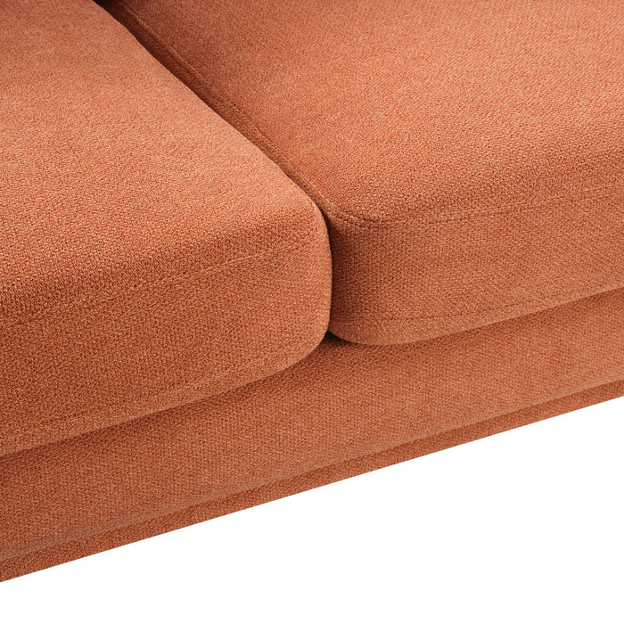 Sofa Cosmo de 80 po en tissu avec coussins de dossier capitonnés - orangé
