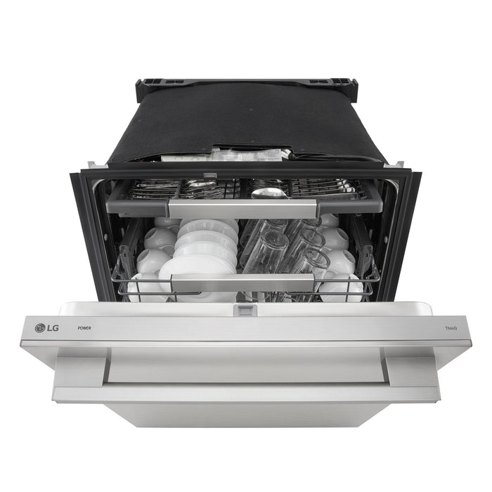  Lave-vaisselle encastré LG à 42 dBA de 24 po avec commandes sur le dessus et QuadWashMD Pro - acier inoxydable - LDNTH753S