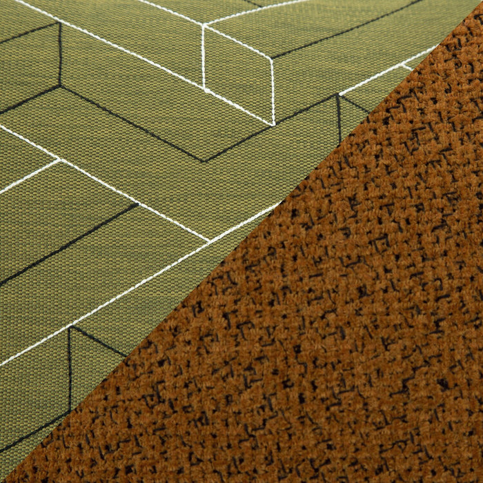 Sofa Tofino pour la terrasse à l’extérieur - osier en résine, résistant aux rayons UV et aux intempéries - vert, brun et noir