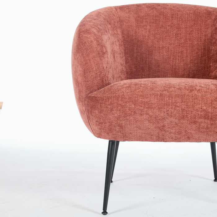 Fauteuil d’appoint Nova de 28,7 po en tissu bouclé - orange