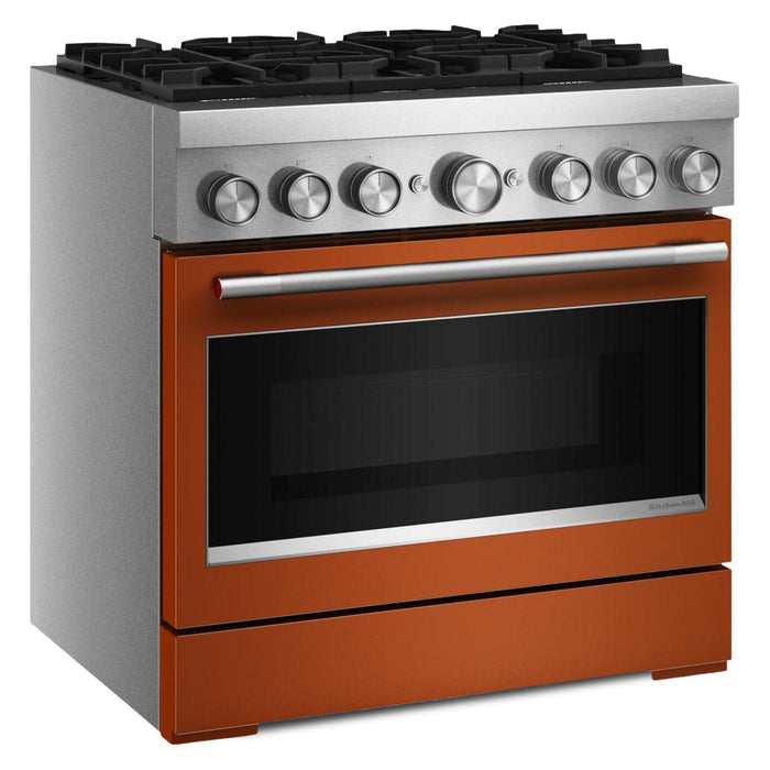 Cuisinière hybride KitchenAid de 5,1 pi3 avec friture à air sans préchauffage - orange brûlée - KFDS936SSC