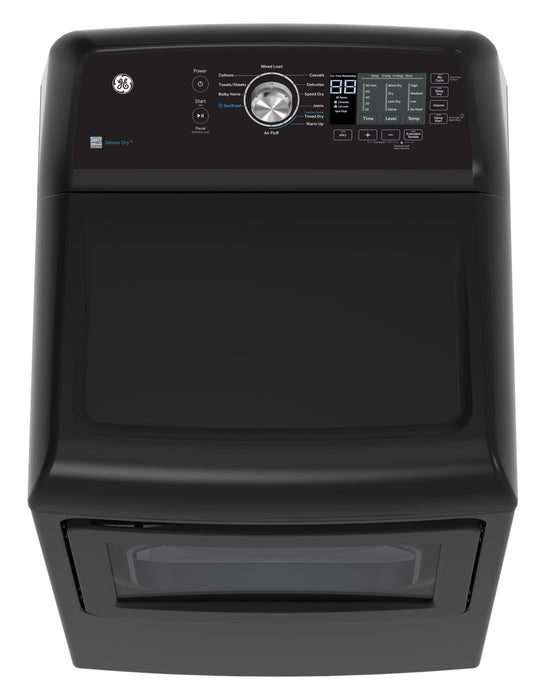 Sécheuse électrique GE de 7,4 pi³ avec cycle SaniFresh - gris diamant - GTD68EBMRDG